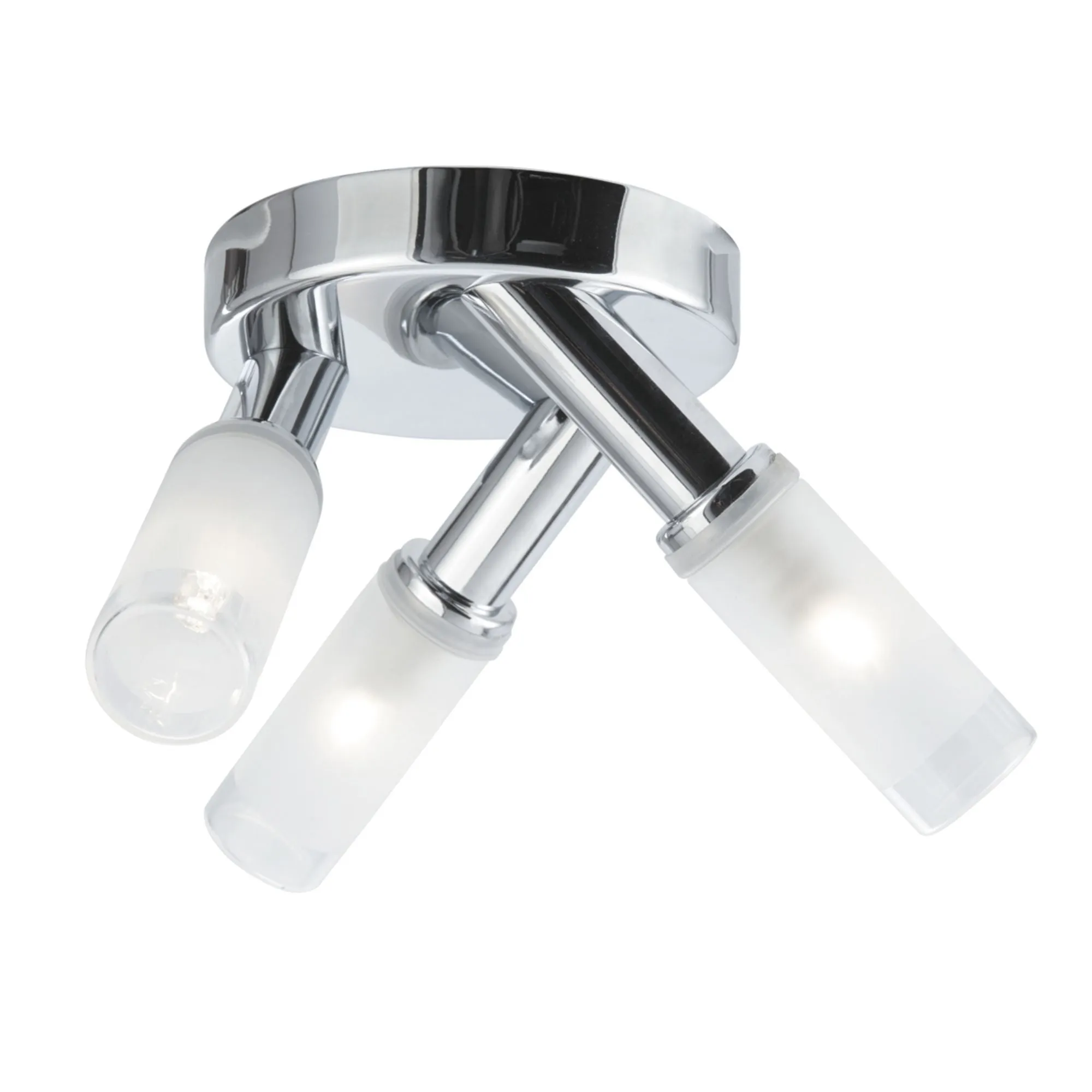 2653-3CC-LED Bubbles Bathroom 3 Light Ceiling Flush Chrome