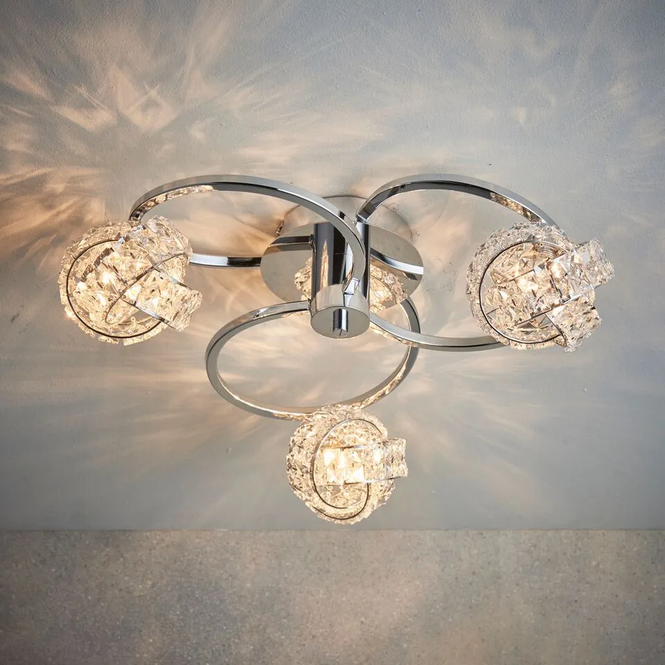 76285 Talia 3 Light Semi Flush Light