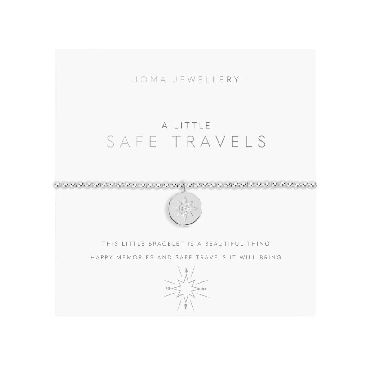A Little 'Safe Travels' Bracelet | Silver Plated