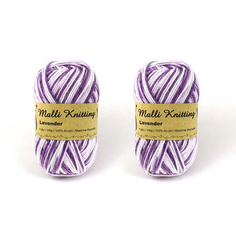 Acrylic Yarn, Lavender Mix
