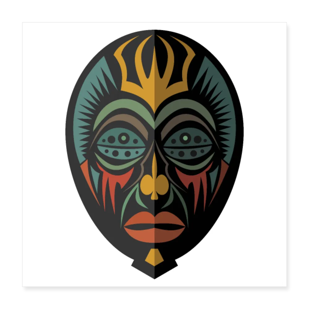 AFRICAN MASK 5 Poster 16x16