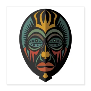 AFRICAN MASK 5 Poster 16x16