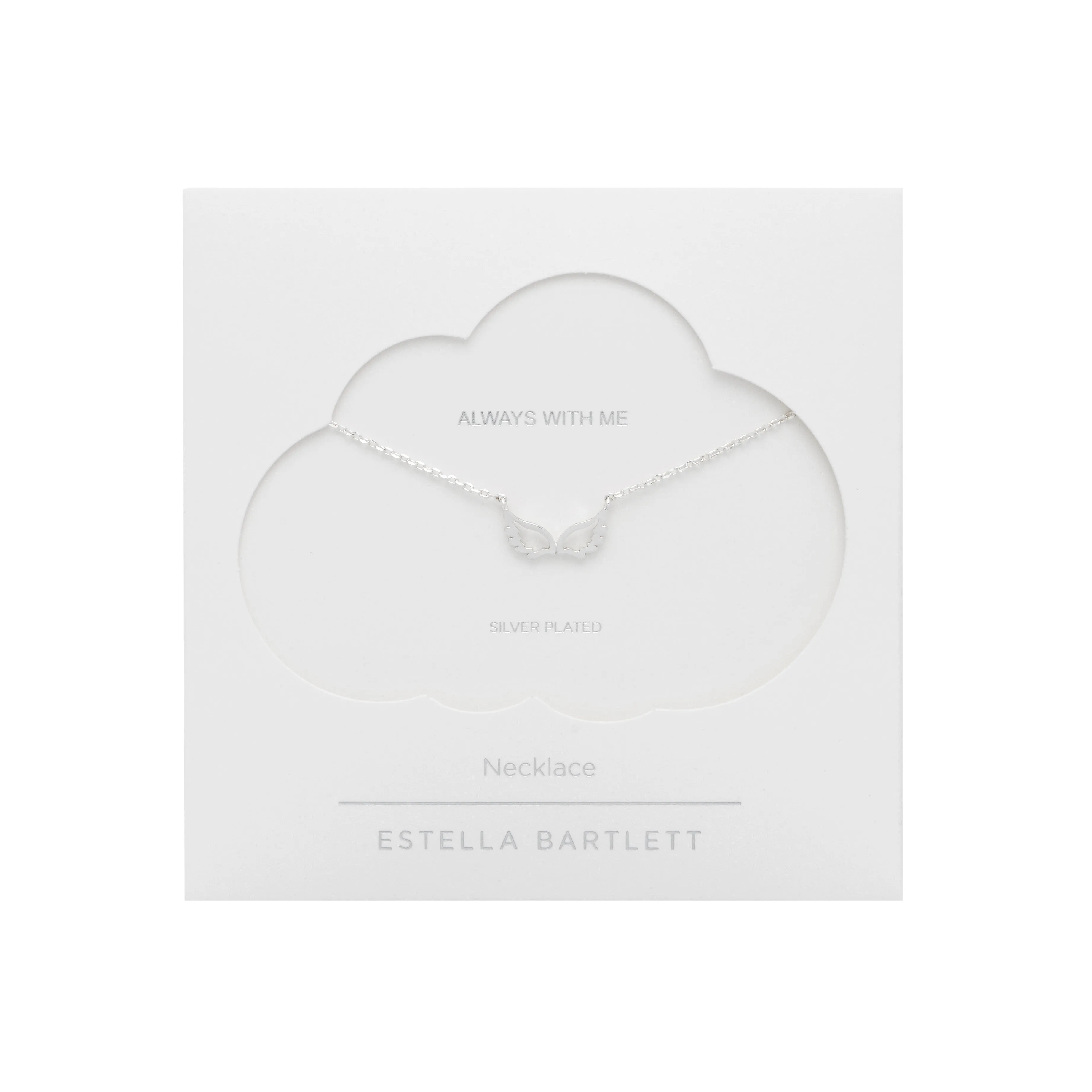 Angel Wing Charm Necklace | Silver Plated