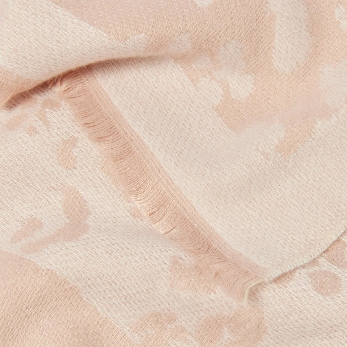 Animal Print Blanket Scarf | Pink & Off White
