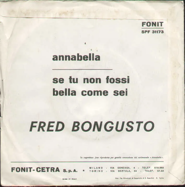 Annabella / Se Tu Non Fossi Bella Come Sei