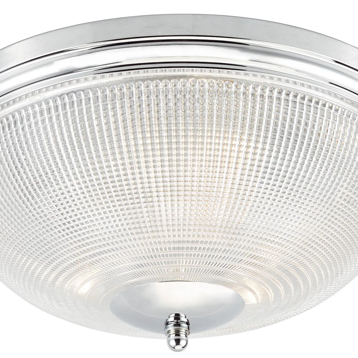 ARB5250 3 Light Flush Light Polished Chrome & Glass