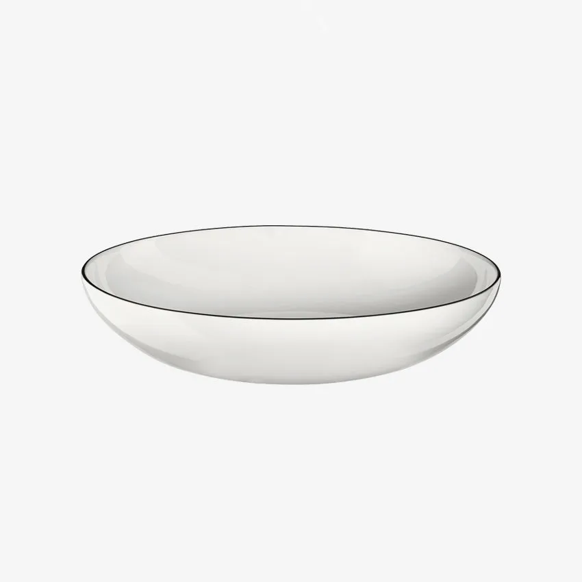 Asa Germany | Pasta Plate -  table ligne noire - White