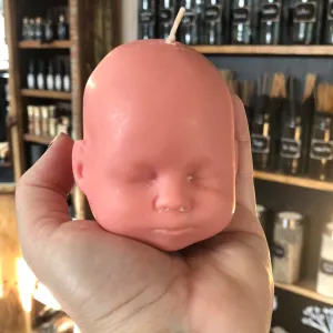 Baby Doll Head Candle - Soy Wax - Vanilla Scent