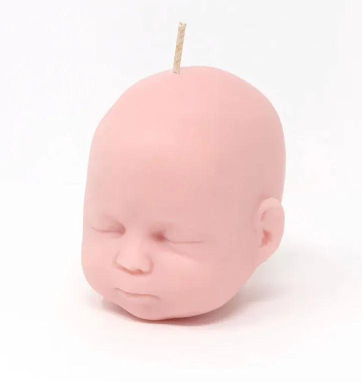 Baby Doll Head Candle - Soy Wax - Vanilla Scent