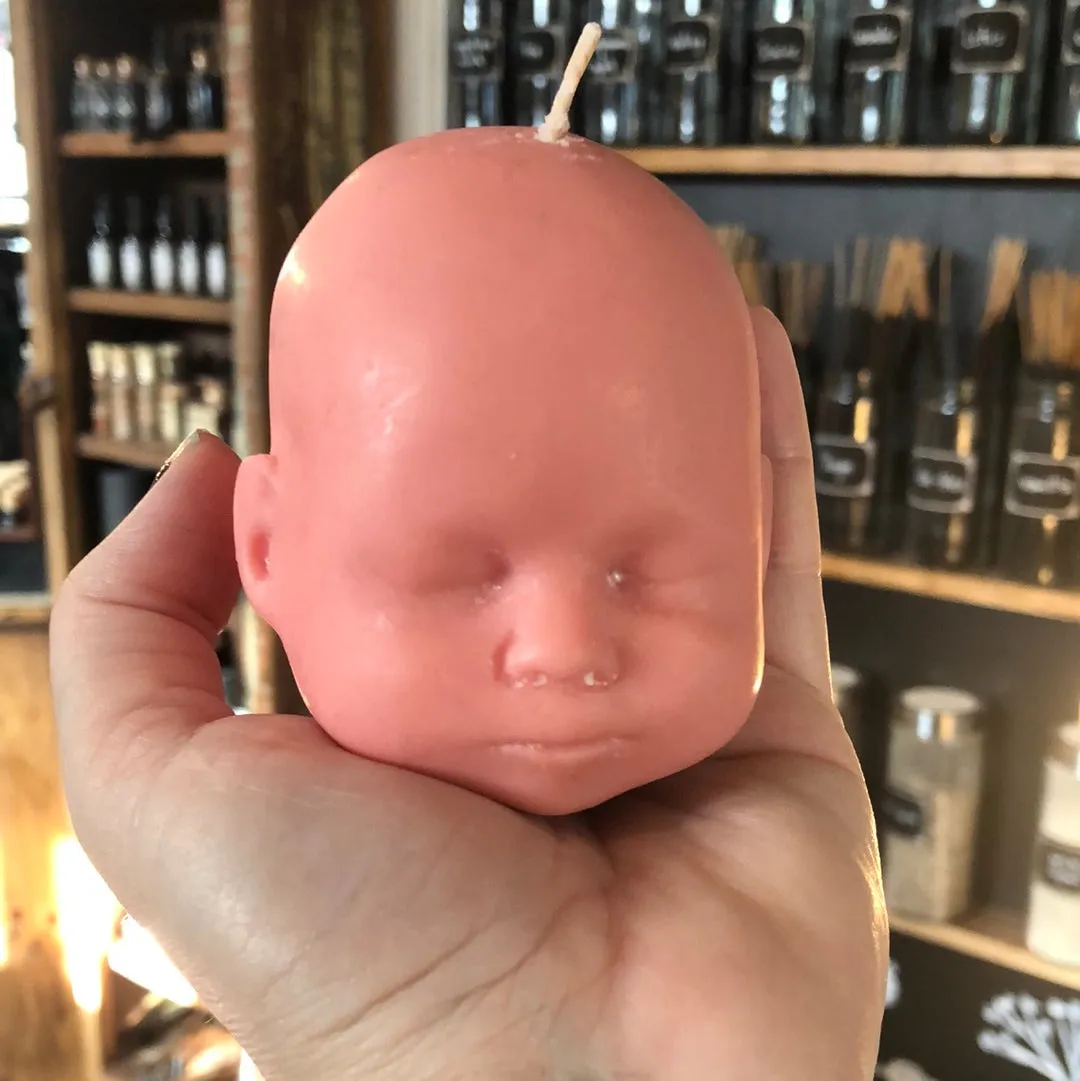 Baby Doll Head Candle - Soy Wax - Vanilla Scent