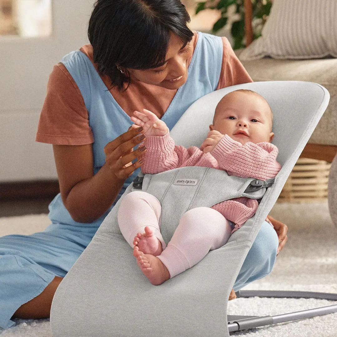 BabyBjrn Bouncer Bliss Woven Mlange - Light Grey