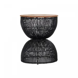 Bayan Wave Side Table - Black