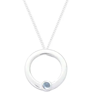 Bea Pendant & Chain | Sterling Silver & Blue Topaz