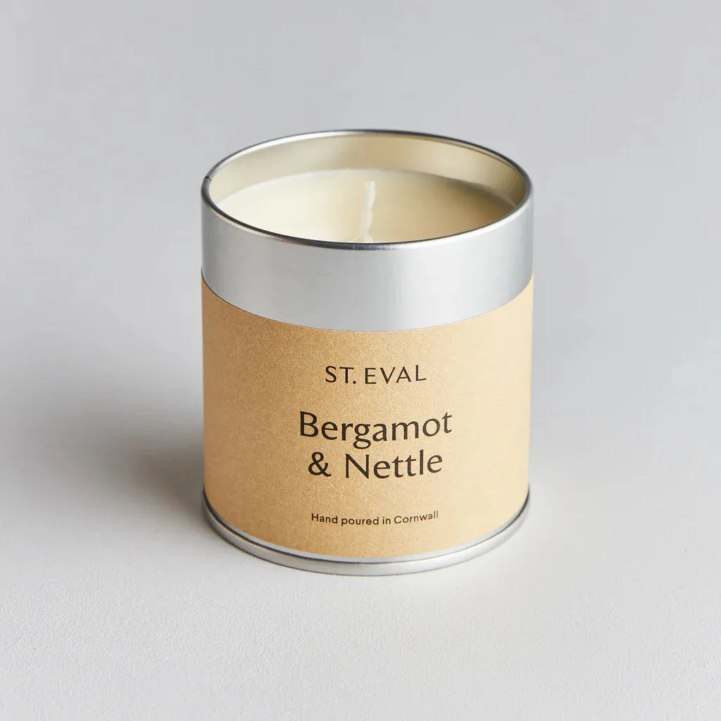 Bergamot & Nettle Scented Tin Candle