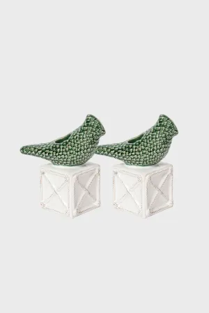 Berry & Thread Bird Topiary Candlestick Set/2