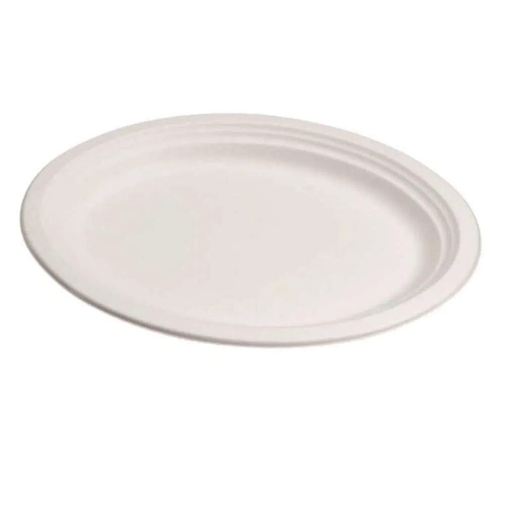 Biodegradable Oval Plate 6pcs 32 x 25cm #OB0381