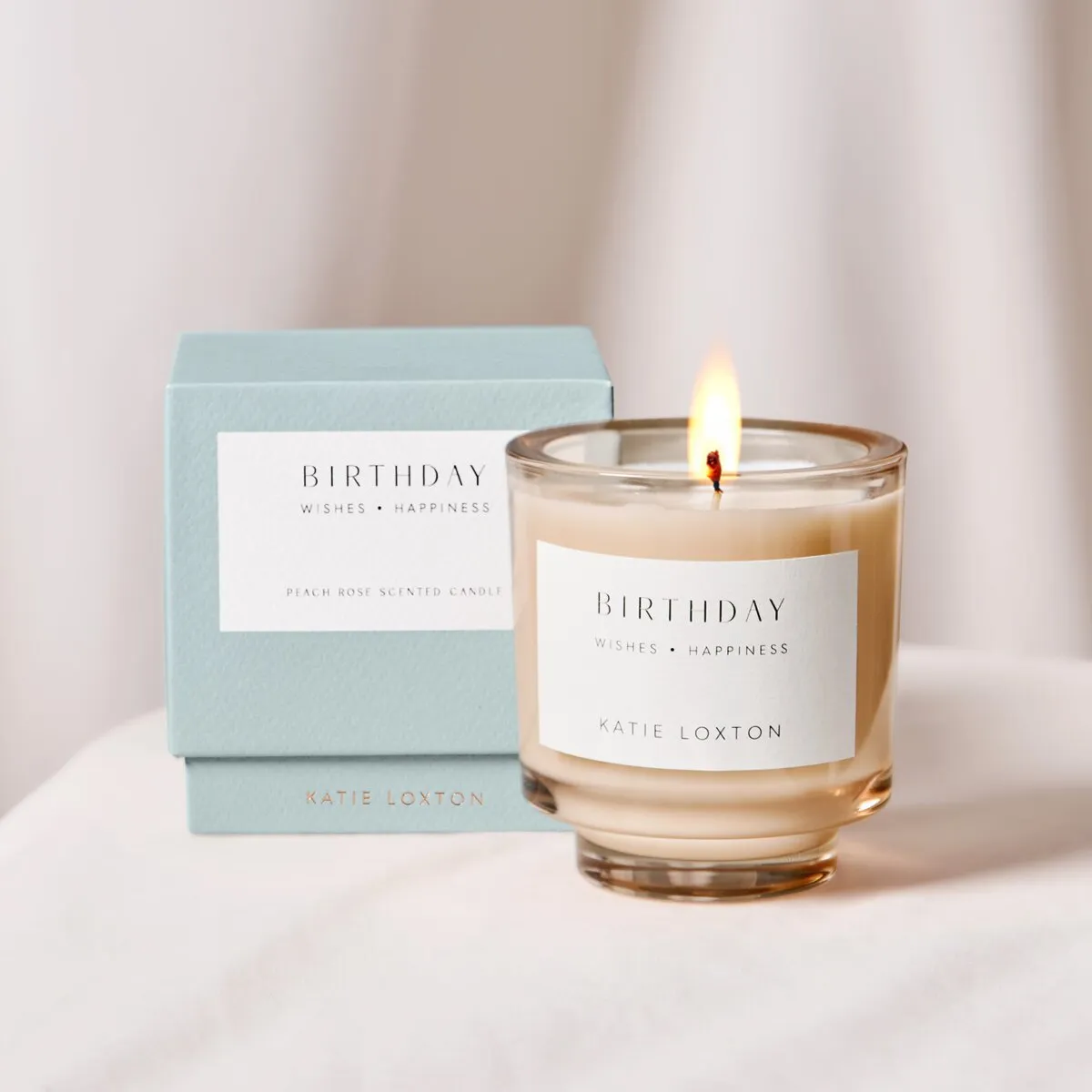 'Birthday' Sentiment Candle | Peach Rose & Sweet Mandarin