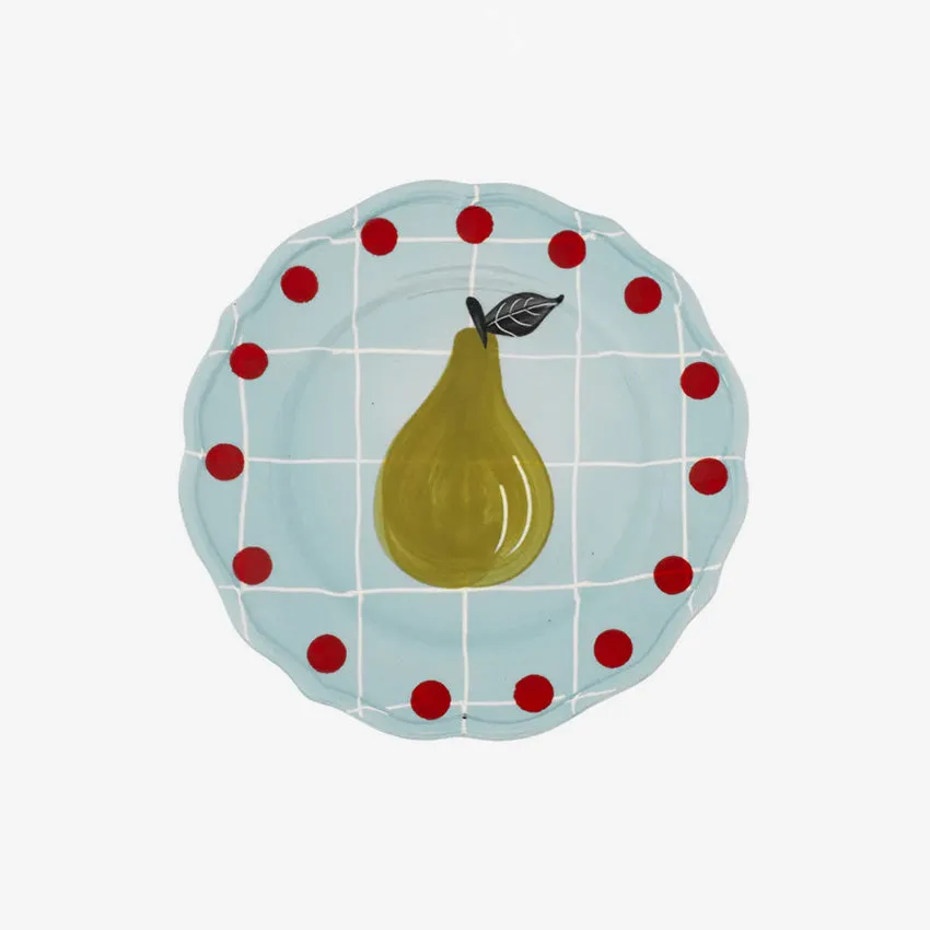 Bitossi Home | Quadri Fruit Plate - Azzurro