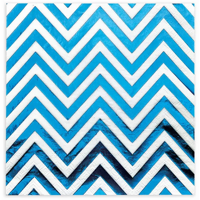 Blue Chrome Napkin, 10pk
