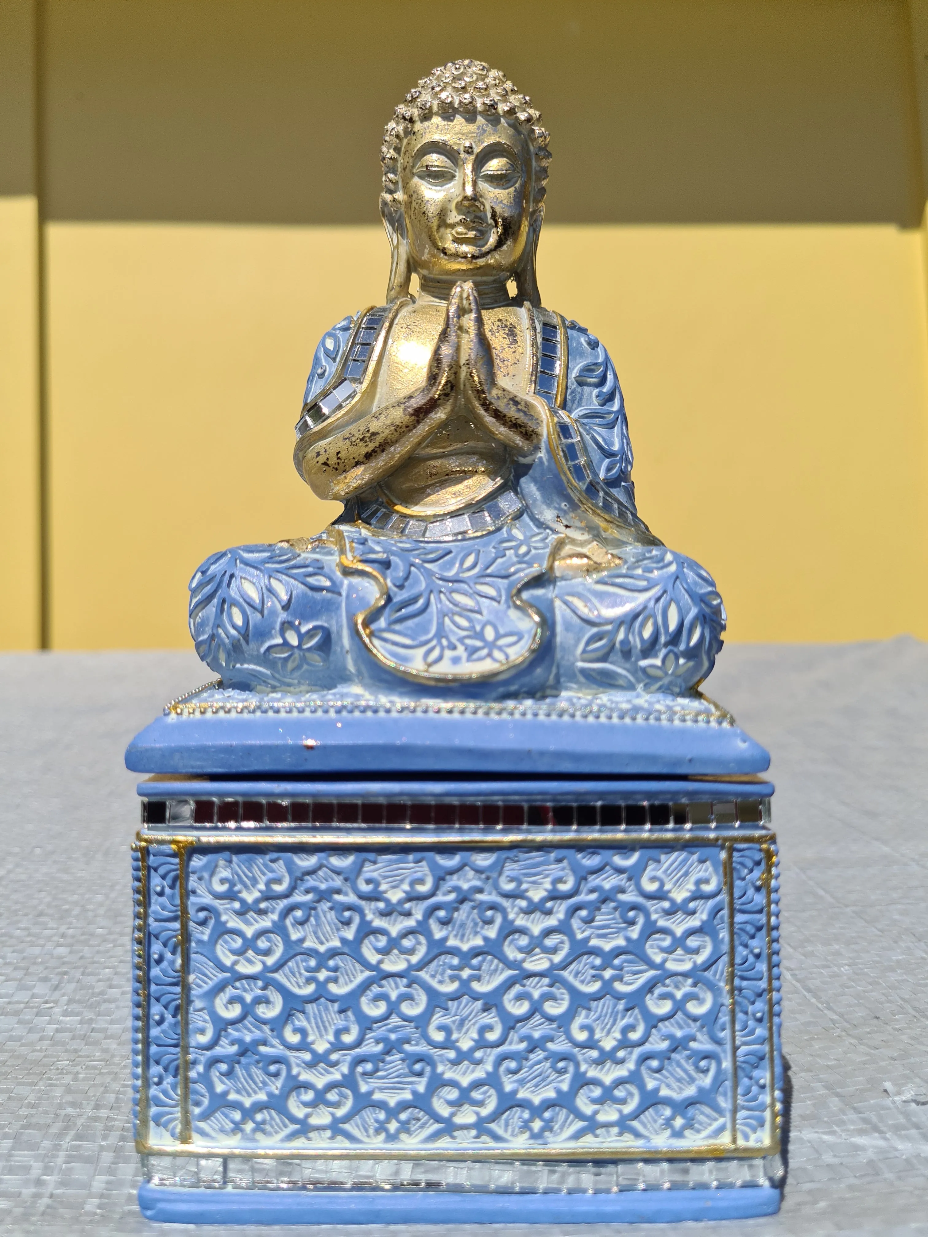 BLUE GOLD TRINKET BOX