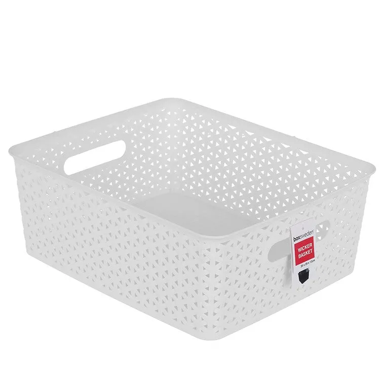 Box Sweden Wicker Design Basket, Asstd, 35cm