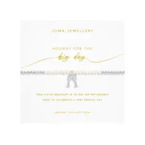 Bridal 'Hooray For The Big Day' Bracelet | Silver Plated with Mother of Pearl