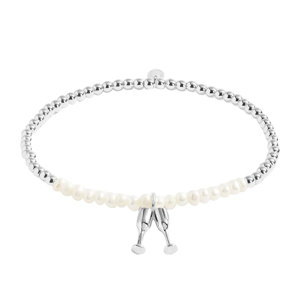 Bridal 'Hooray For The Big Day' Bracelet | Silver Plated with Mother of Pearl