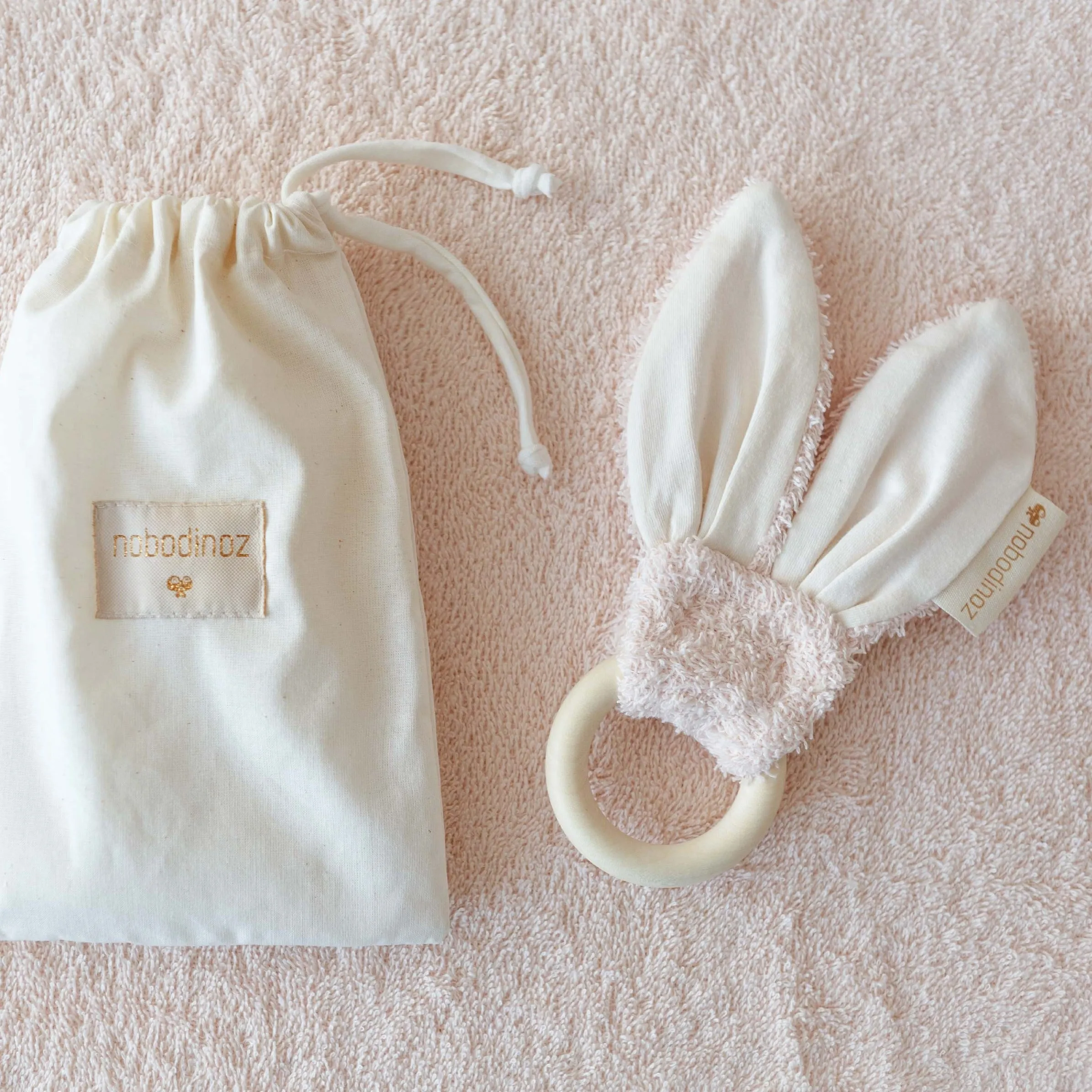 Bunny Teether Ring | Pink