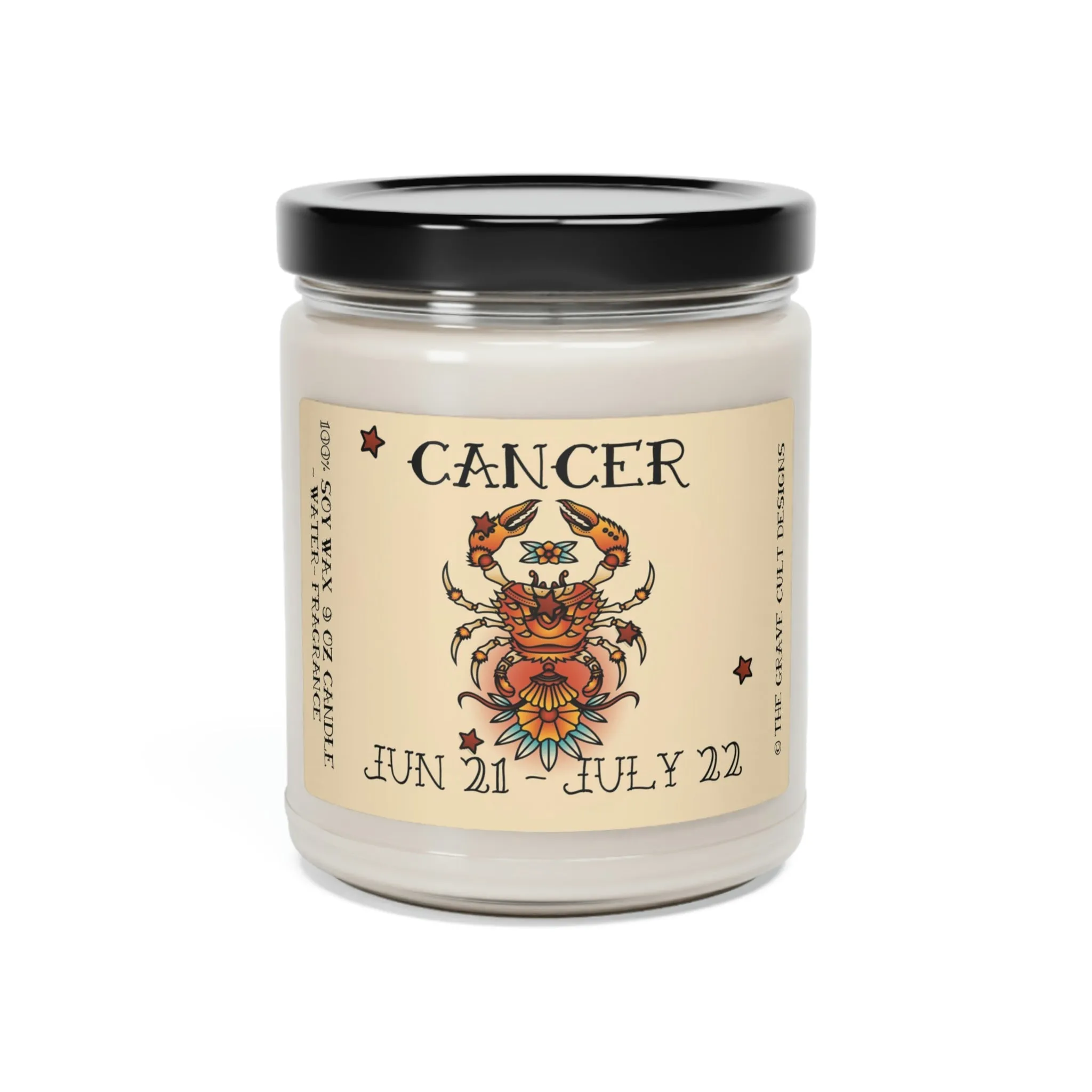 CANCER Zodiac Scented Soy Candle, 9oz