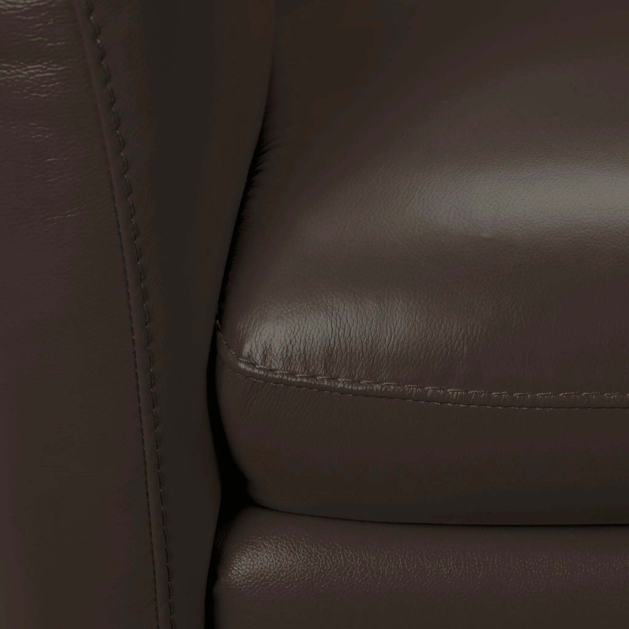 Carlino Leather Chair - Chocolate