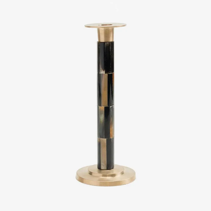 Caspari | Brass & Horn Candlestick