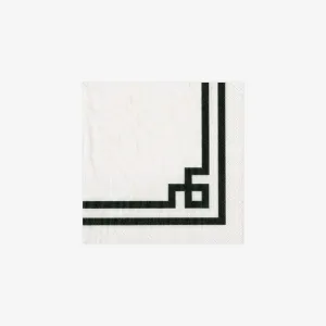 Caspari | Rive Gauche-Black And White Napkin