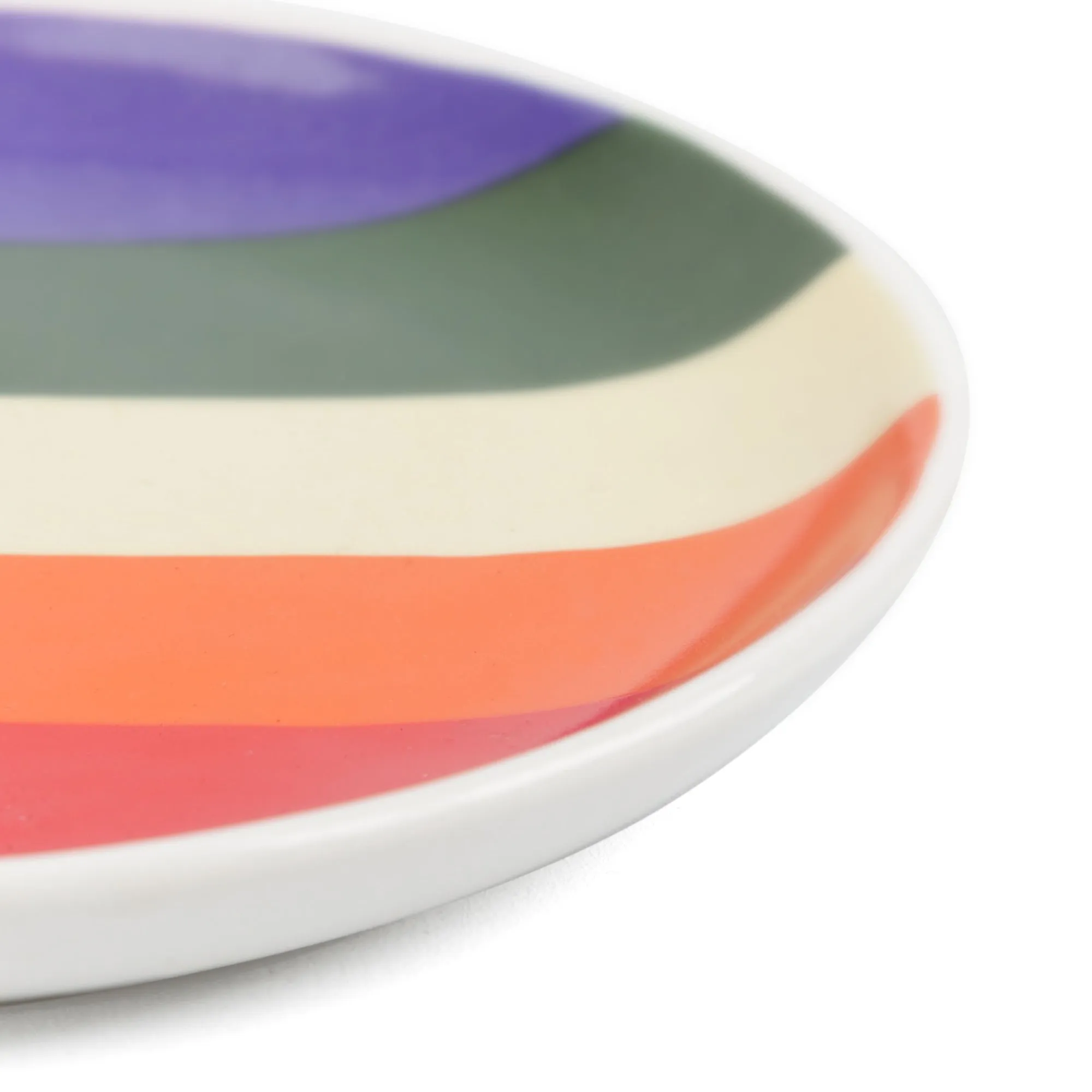 Ceramic Decorative Jewellery Dish | Rainbow Stripes