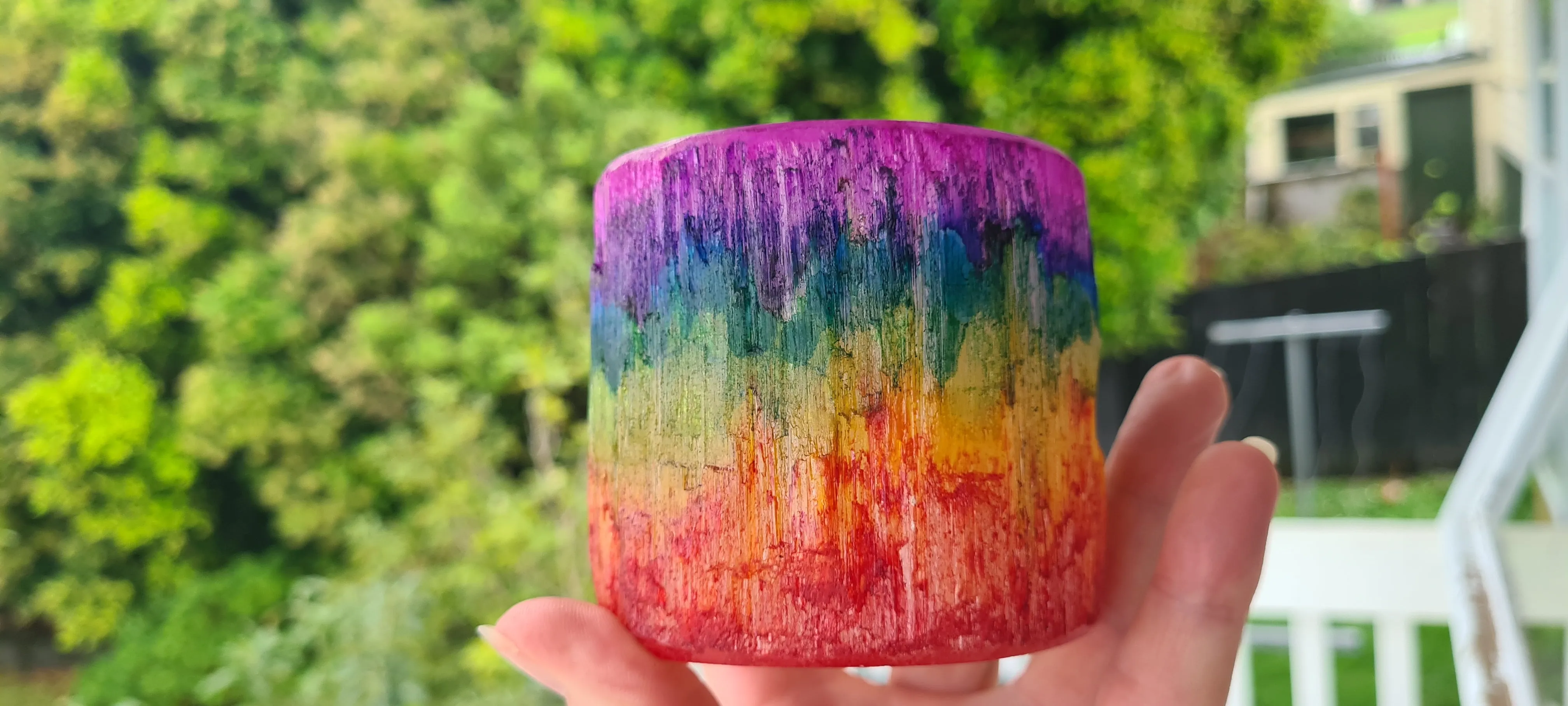CHAKRA SELENITE CYLINDER T LIGHT HOLDER
