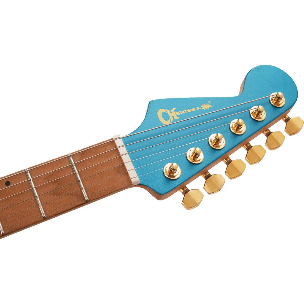 Charvel Angel Vivaldi Signature Pro-Mod DK24-6 Nova - Caramelized Maple Fingerboard - Lucerne Aqua Firemist