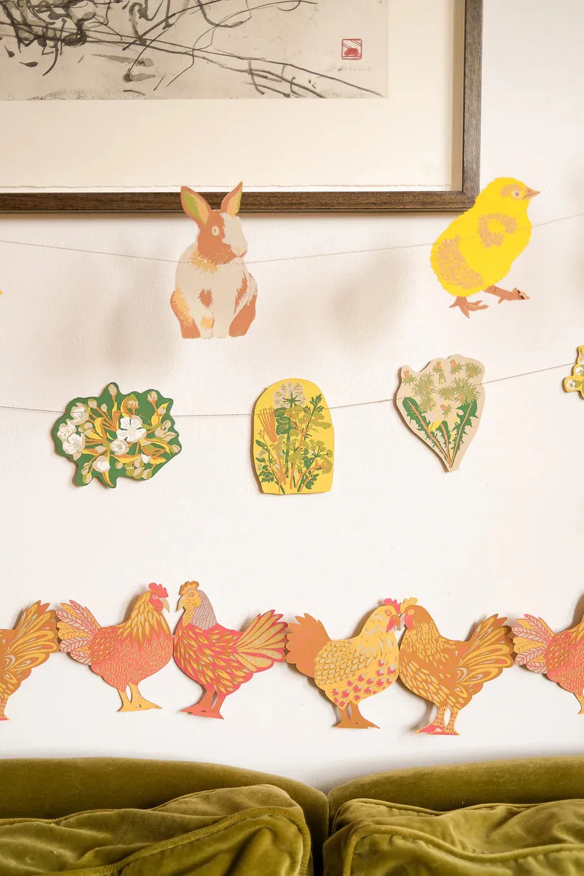 Chickens Concertina Garland
