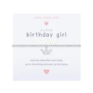 Children's A Little 'Birthday Girl' Bracelet | Silver Plated