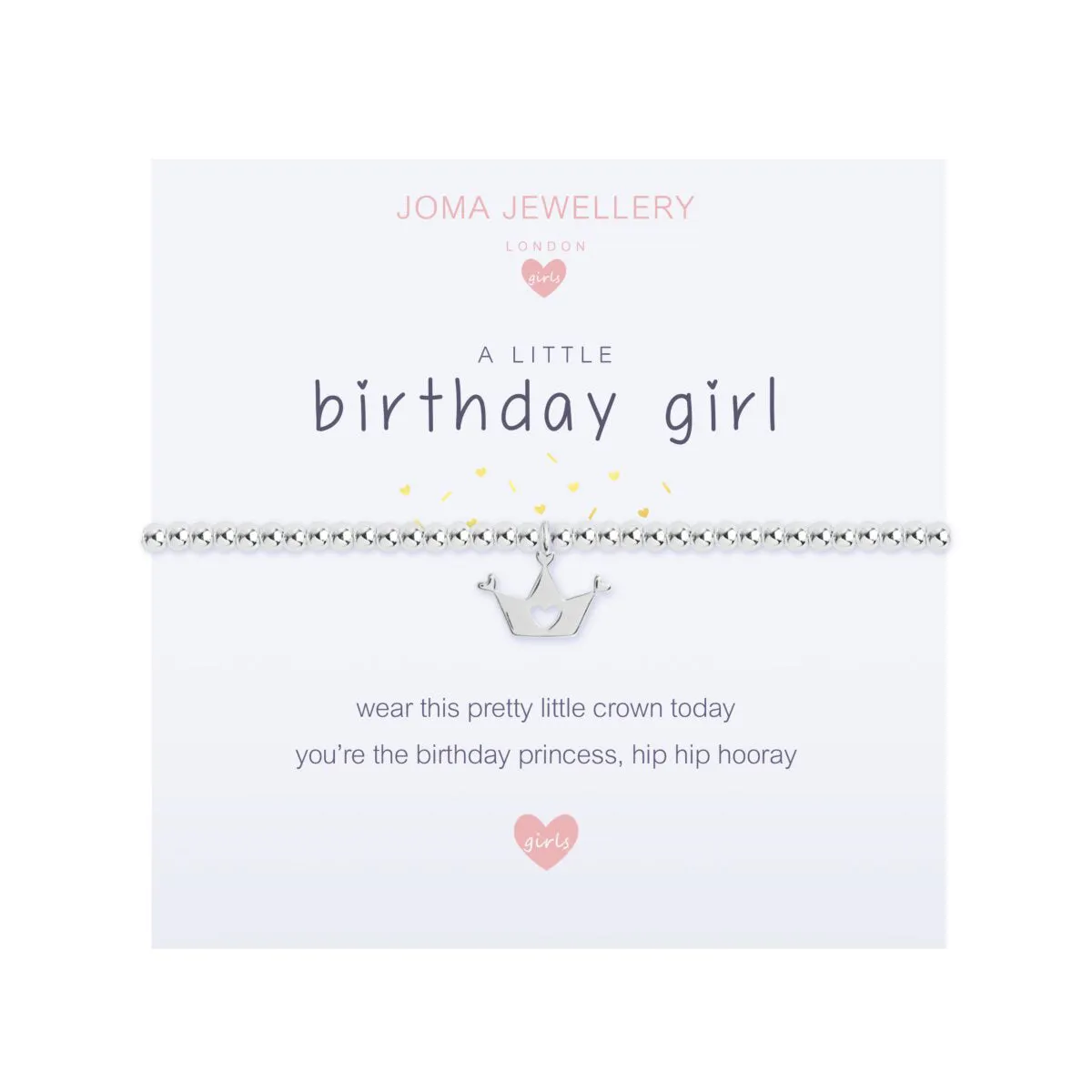 Children's A Little 'Birthday Girl' Bracelet | Silver Plated