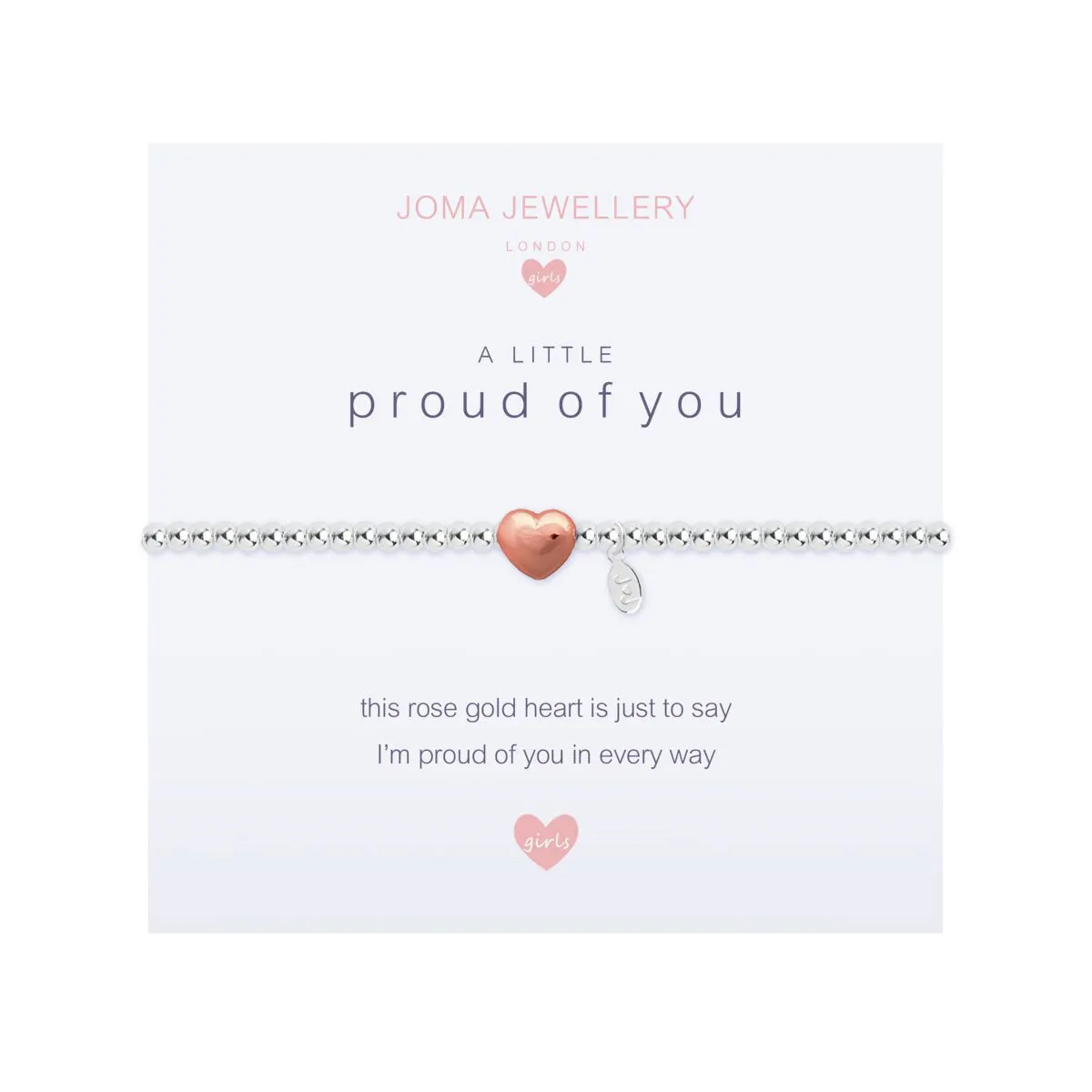 Children's A Little 'Proud Of You' Bracelet | Silver & Rose Gold Plated