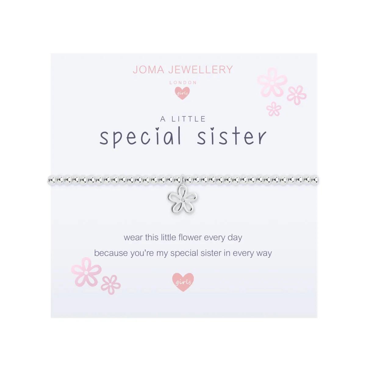 Children's A Little 'Special Sister' Bracelet | Silver Plated