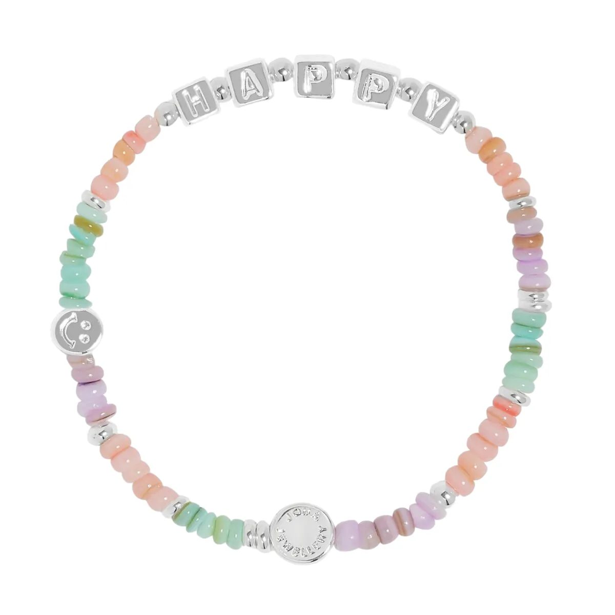 Children's Happy Little Moments 'Be Happy' Bracelet | Silver Plated