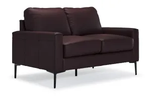 Chito Leather Loveseat - Mocha