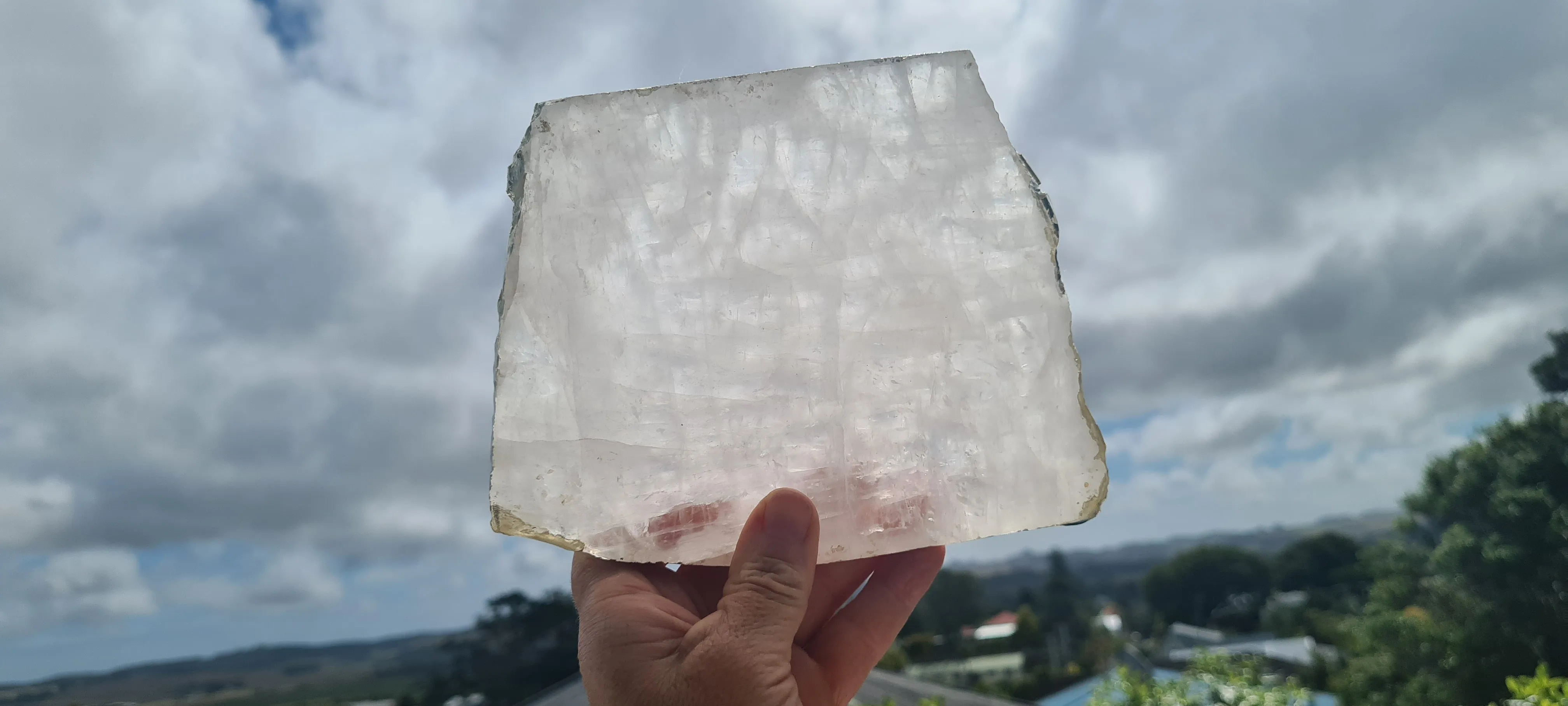 CLEAR QUARTZ CRYSTAL SLAB