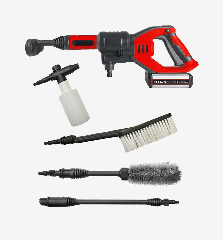 Cobra PW18024V Cordless Pressure Washer with Attachments