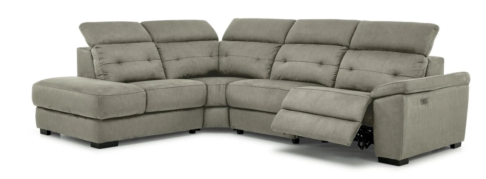 Colorado 4-Piece Power Reclining Sectional with Left-Facing Chaise - Silver