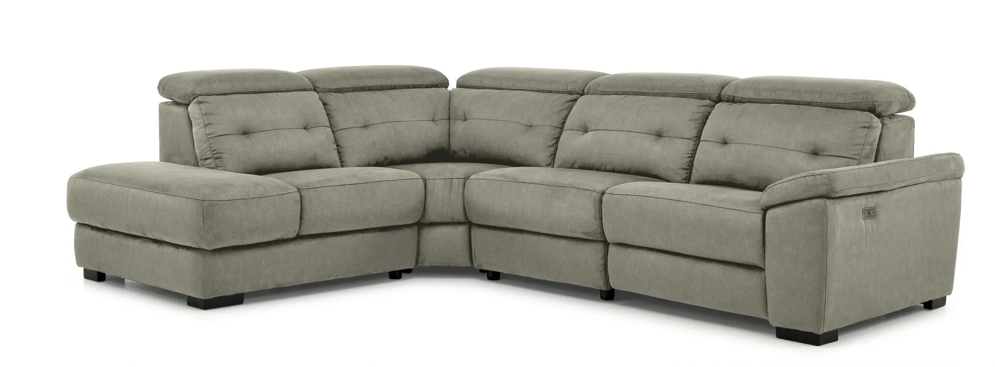 Colorado 4-Piece Power Reclining Sectional with Left-Facing Chaise - Silver