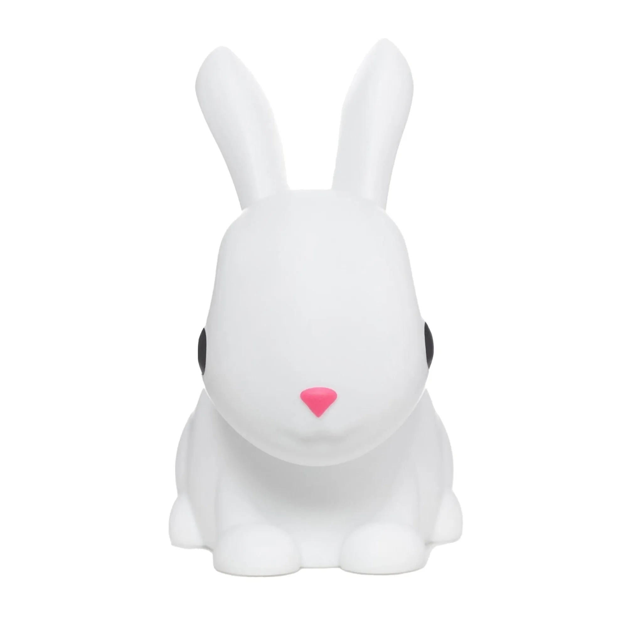 Colour Changing Night Light | White Bunny with Faux Fur Pom Tail | Medium