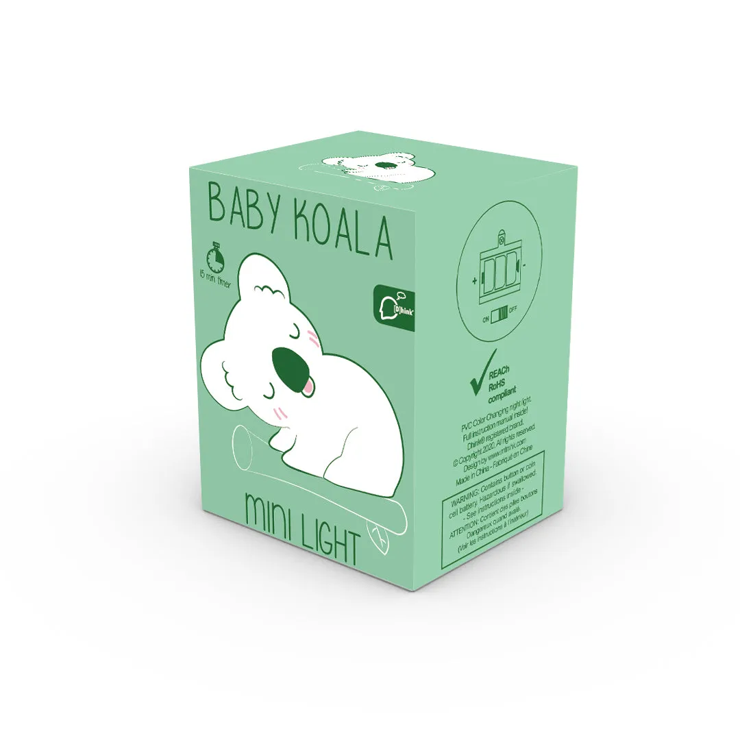 Colour Changing Night Light | White Sleeping Koala | Mini