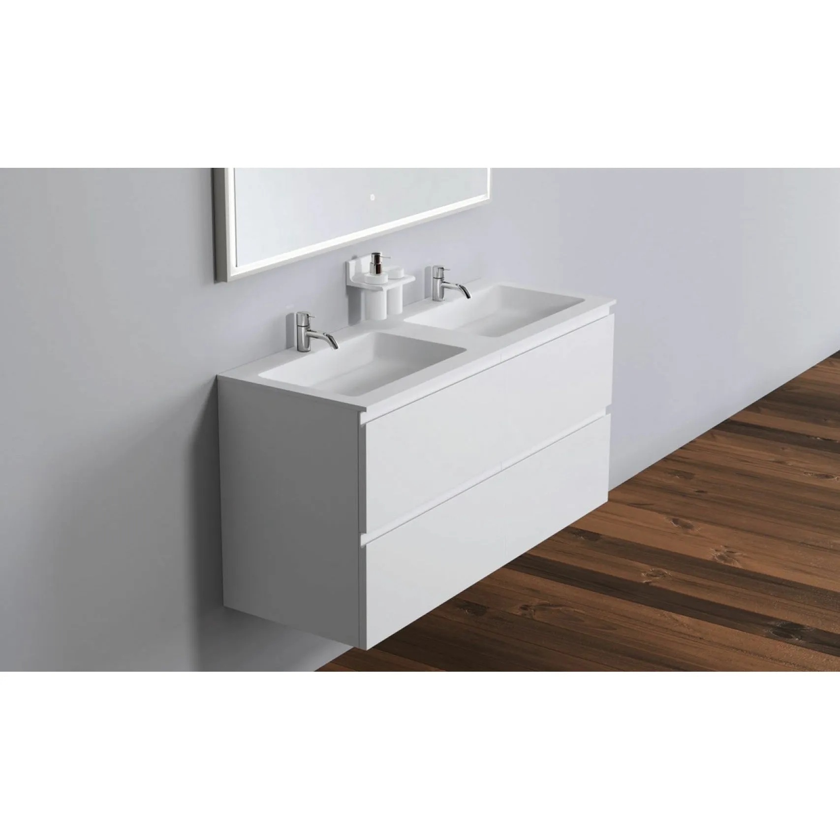 Copenhagen Bath Romsø Double Wash Basin, L120 Cm