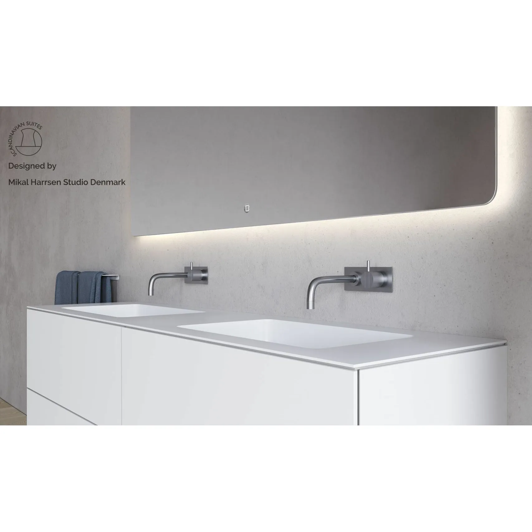 Copenhagen Bath Sq2 Double Wash Basin, L160 Cm